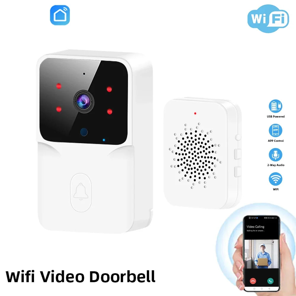 Sonnette Vidéo WiFi Sans Fil avec Vision Nocturne IR