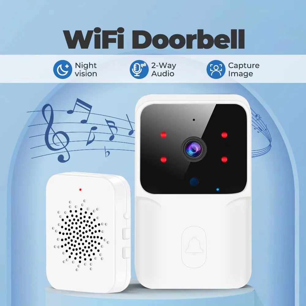 Sonnette Vidéo WiFi Sans Fil avec Vision Nocturne IR