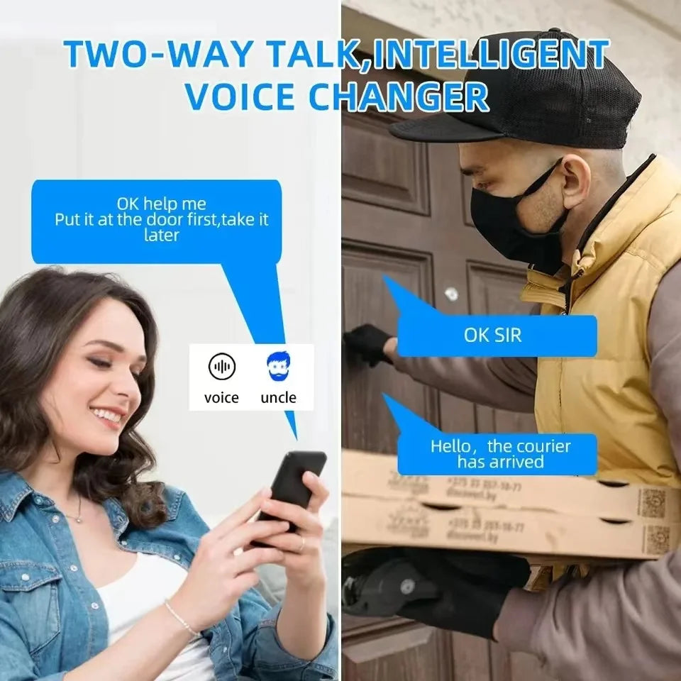 Sonnette Vidéo WiFi Sans Fil avec Vision Nocturne IR