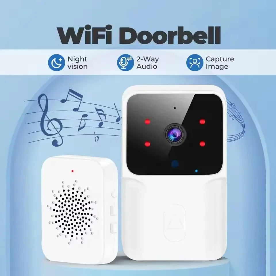 Sonnette Vidéo WiFi Sans Fil avec Vision Nocturne IR Image