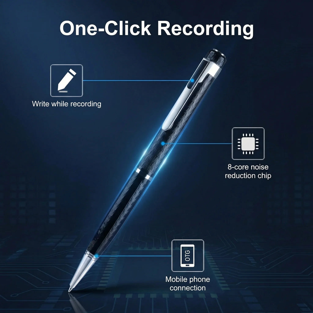 Stylo Enregistreur Vocal Numérique USB Avec Lecture MP3
