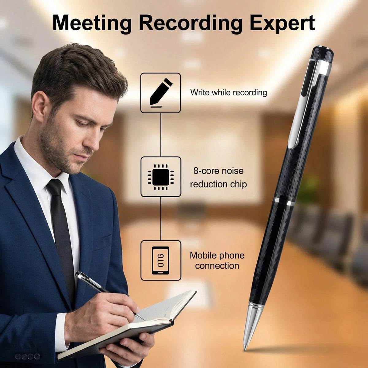 Stylo Enregistreur Vocal Numérique USB