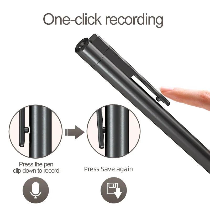 Stylo Enregistreur Vocal Professionnel 16 Go 32 Go 64 Go