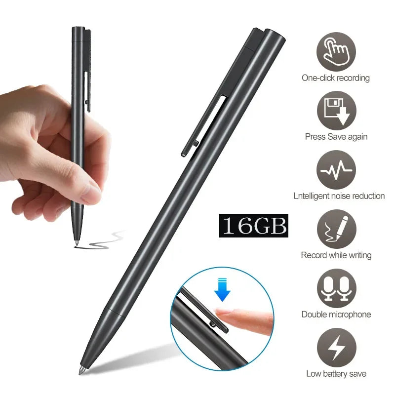 Stylo Enregistreur Vocal Professionnel 16 Go 32 Go 64 Go
