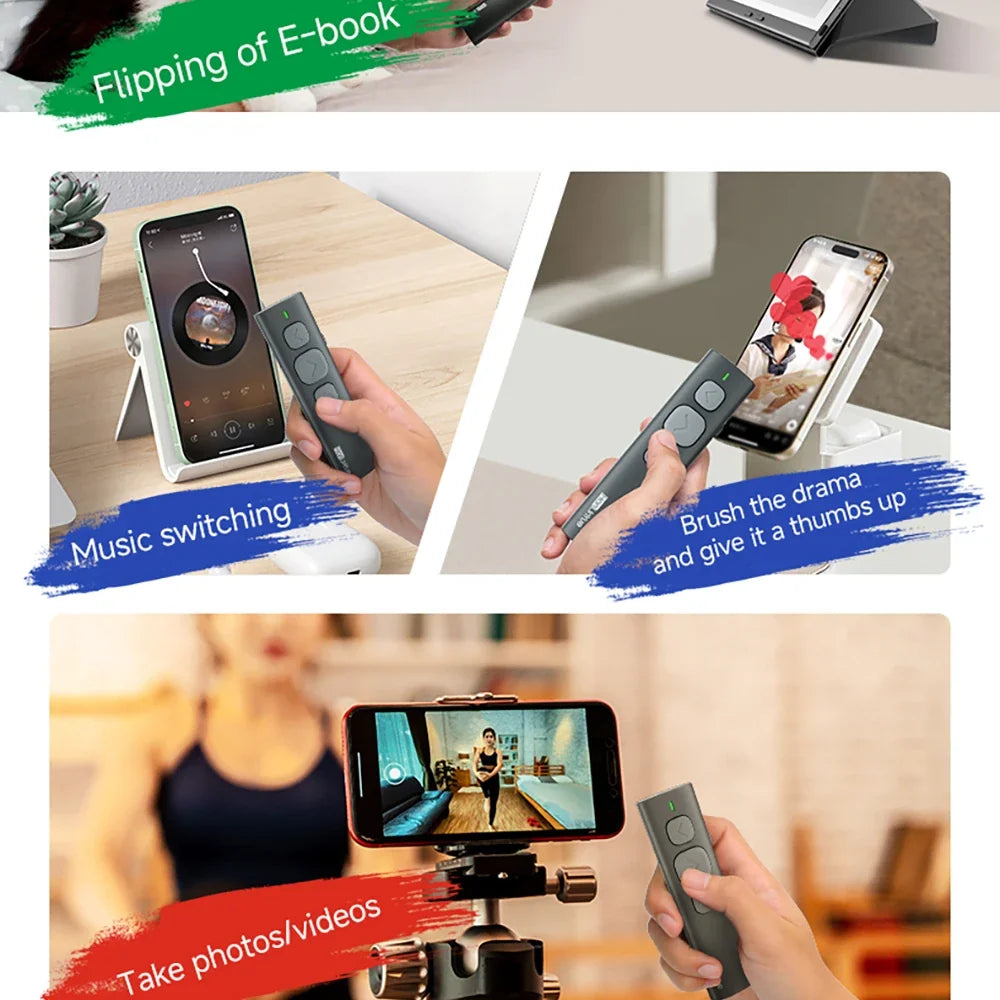 Stylo Télécommande Bluetooth pour Caméra Et Lecture