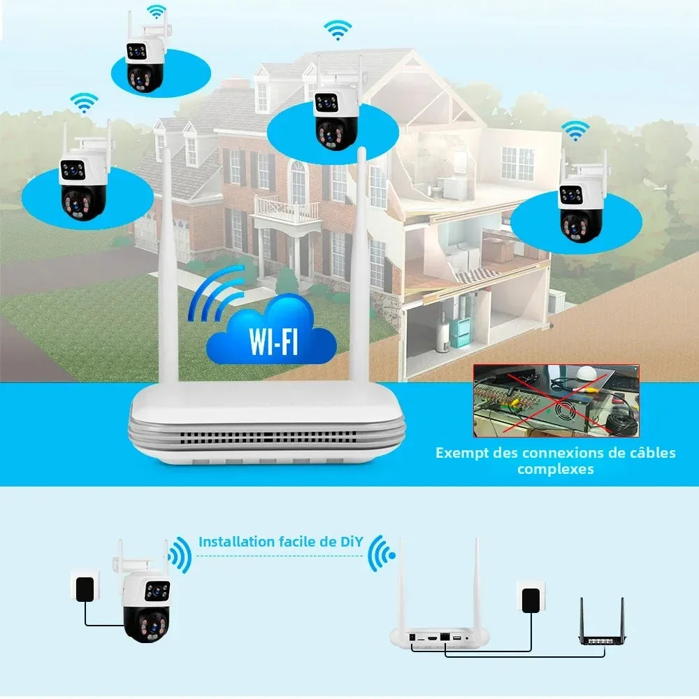 Système De Caméras De Surveillance Sans Fil 8 Canaux
