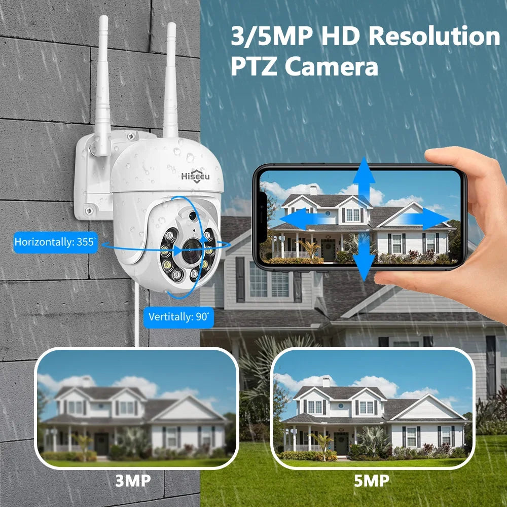 Système De Caméras De Surveillance WiFi PTZ 4 Caméras