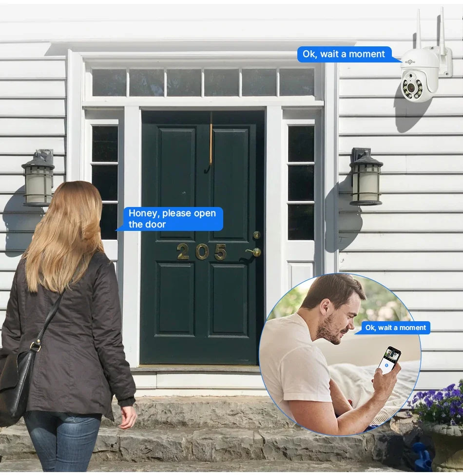 Système De Caméras De Surveillance WiFi PTZ 4 Caméras
