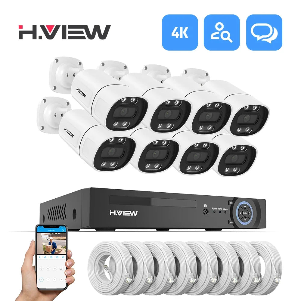 Système De Vidéosurveillance 8 Canaux 4K Avec Détection Humaine