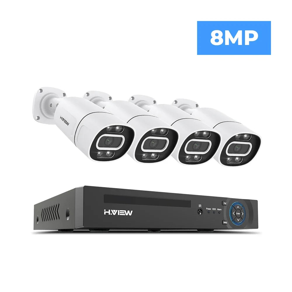 Système De Vidéosurveillance 8 Canaux 4K Avec Détection Humaine