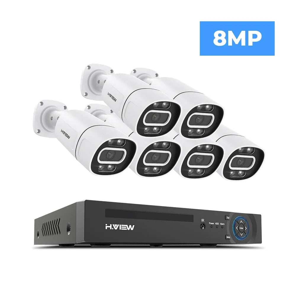 Système De Vidéosurveillance 8 Canaux 4K Avec Détection Humaine