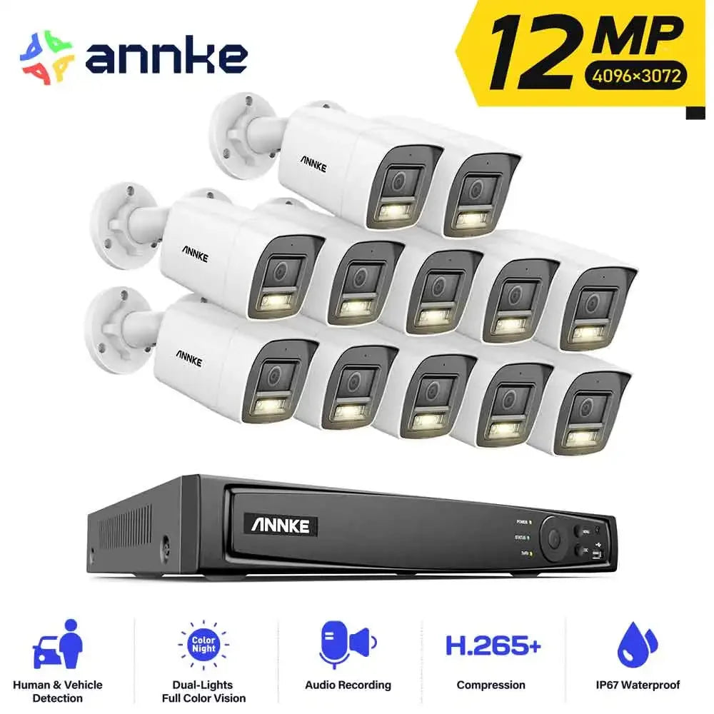Système De Vidéosurveillance NVR 16 Canaux Avec Caméras IP PoE