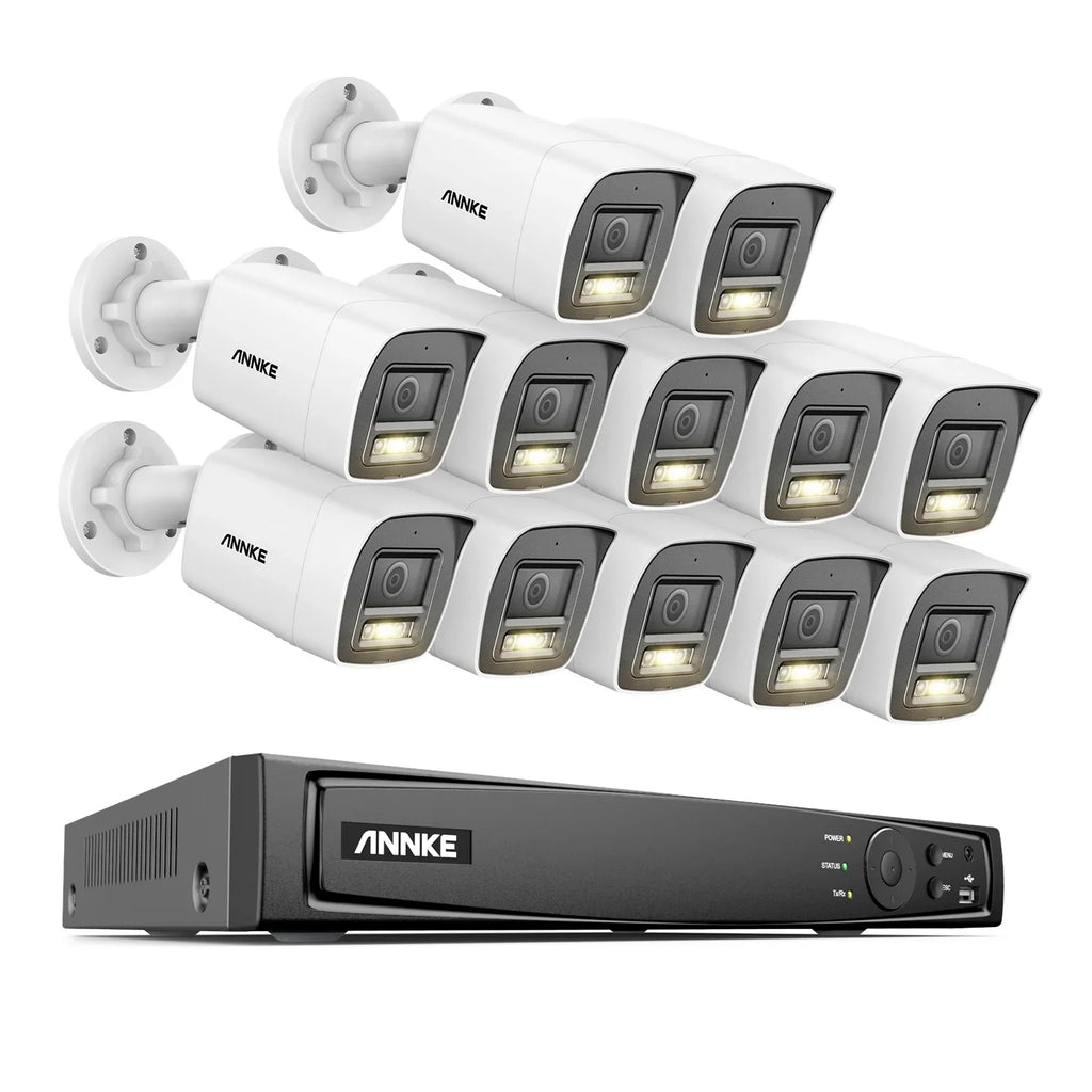 Système De Vidéosurveillance NVR 16 Canaux Avec Caméras IP PoE