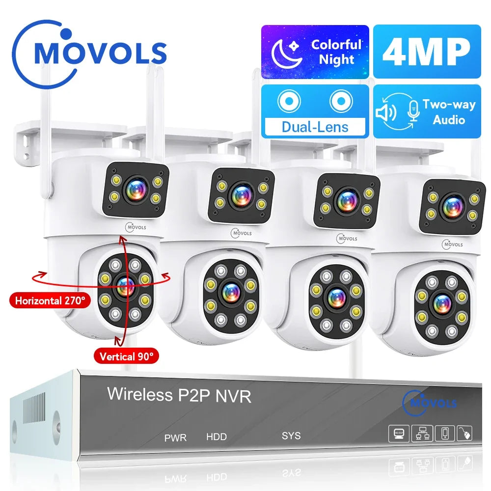 Système De Vidéosurveillance Sans Fil PTZ 3MP 5MP