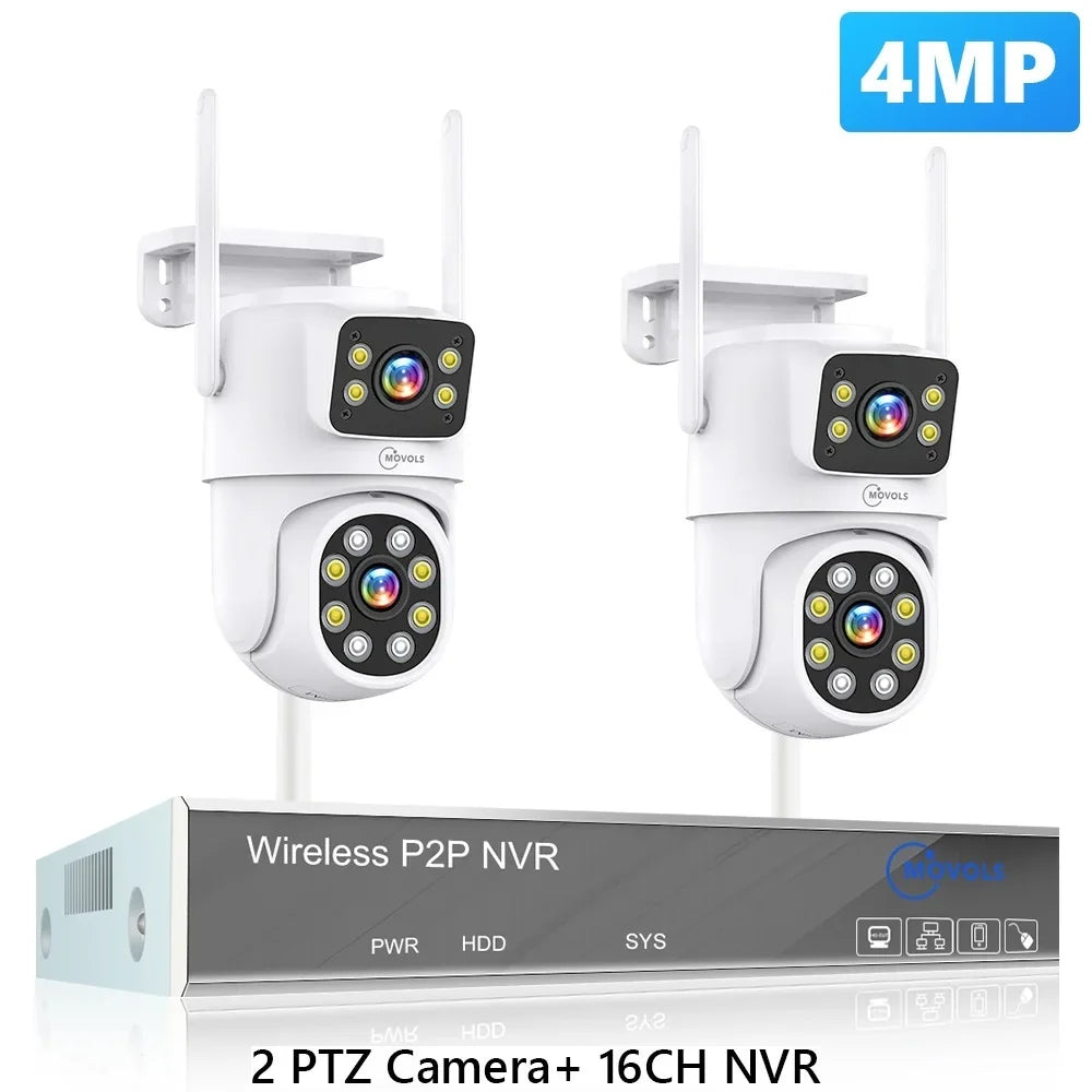 Système De Vidéosurveillance Sans Fil PTZ 3MP 5MP