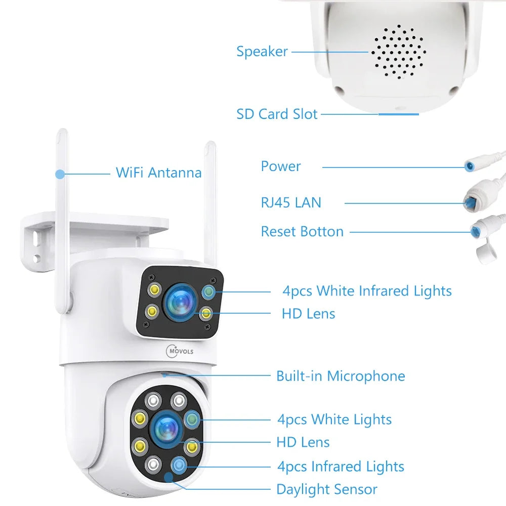Système De Vidéosurveillance Sans Fil PTZ 3MP 5MP