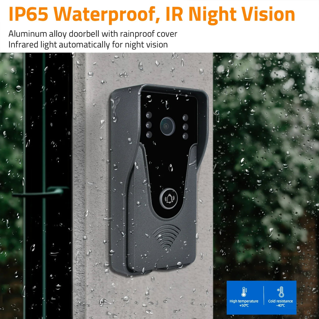 Visiophone Intelligent WiFi 1080P Avec Écran Tactile 7 Pouces