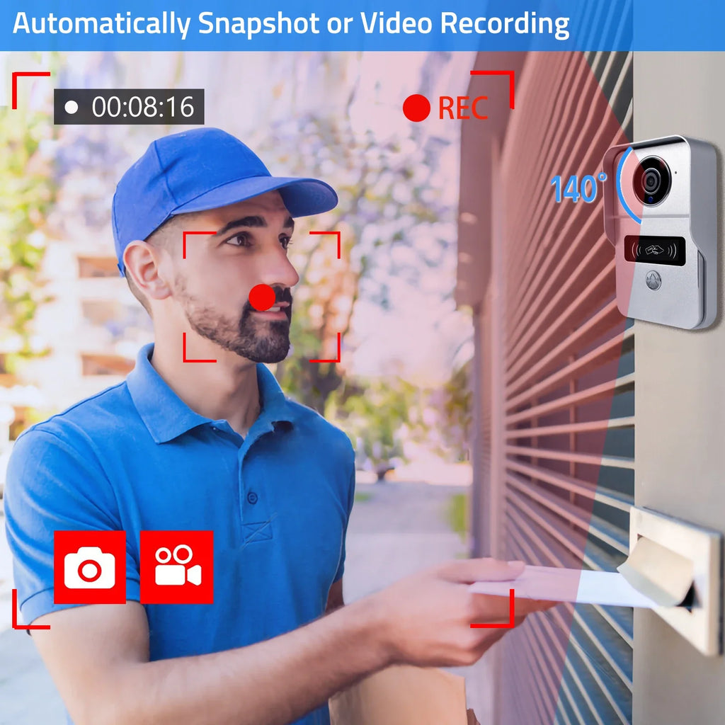 Visiophone Wi-Fi Tactile 7 Pouces Avec Caméra 1080P