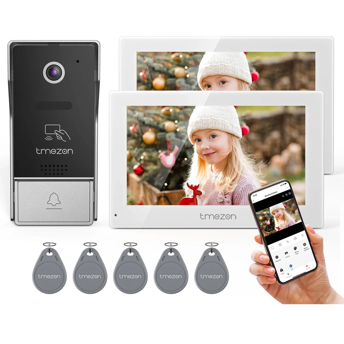 Visiophone WiFi 7 Pouces Avec Caméra 1080P Et Déverrouillage