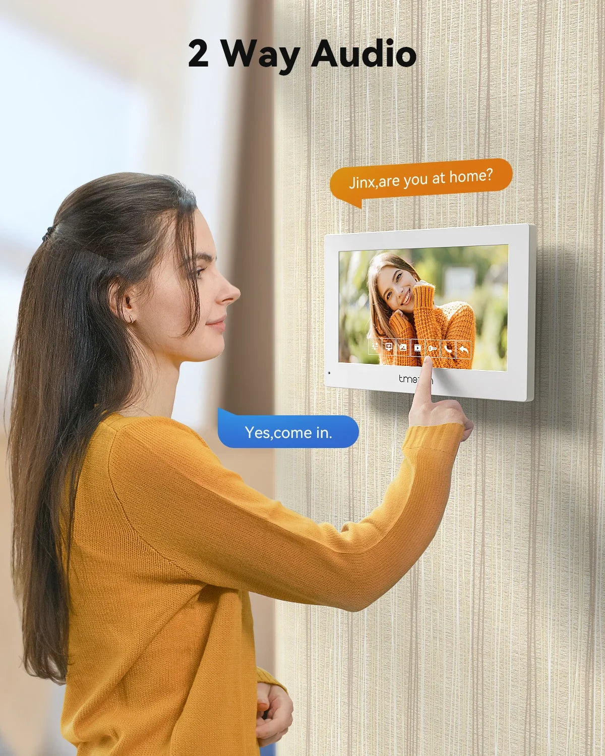 Visiophone WiFi 7 Pouces Avec Caméra 1080P Et Déverrouillage