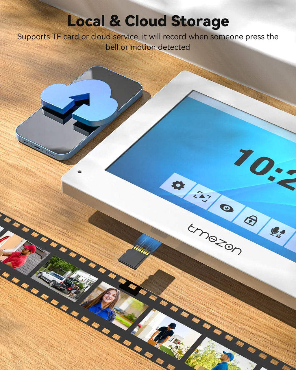 Visiophone WiFi 7 Pouces Avec Caméra 1080P Et Déverrouillage