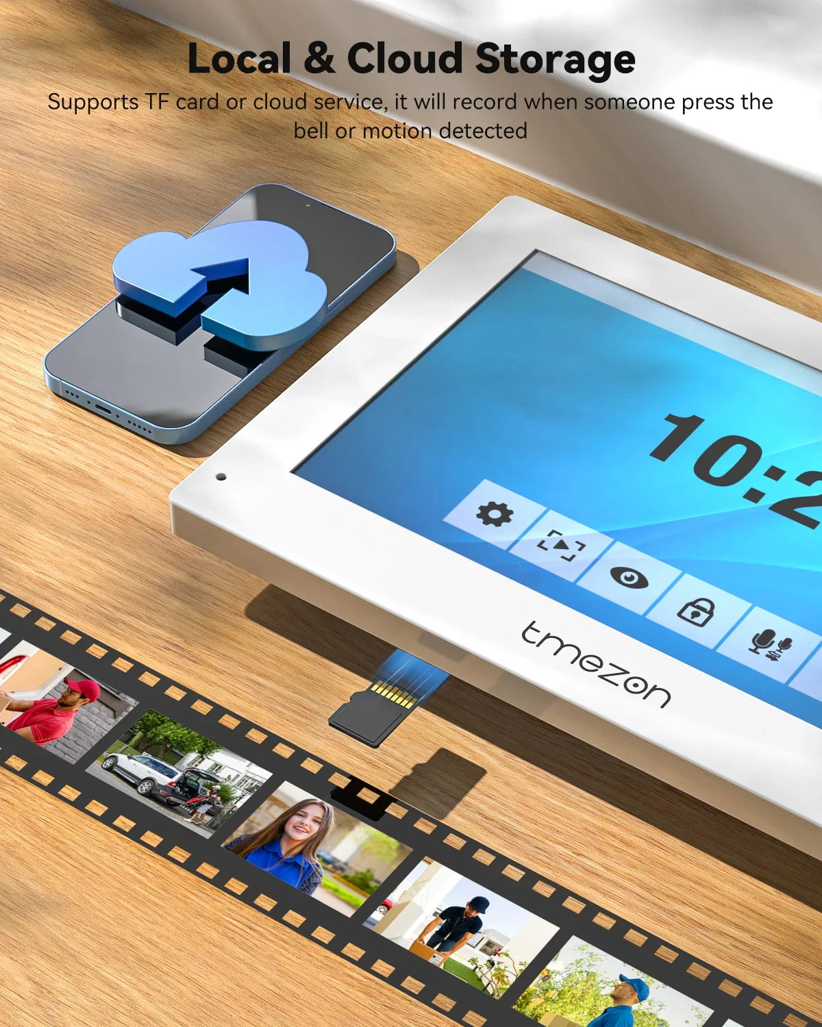 Visiophone WiFi 7 Pouces Avec Caméra 1080P Et Déverrouillage